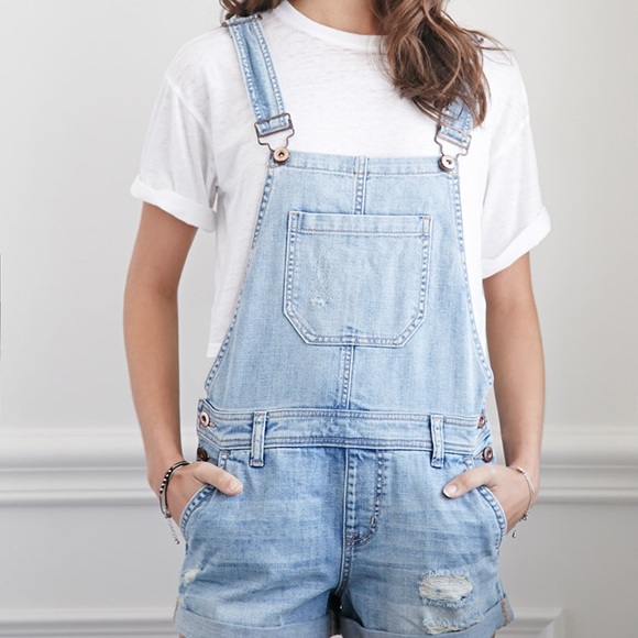 PacSun Denim - Pacsun Light Wash Distressed Overalls Small